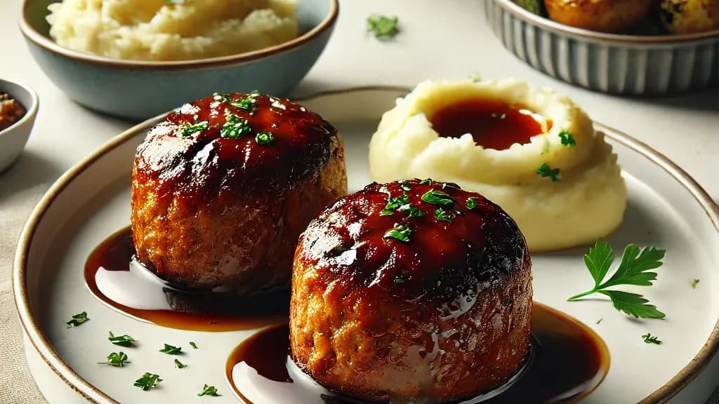 Balsamic-Glazed Mini Meatloaves