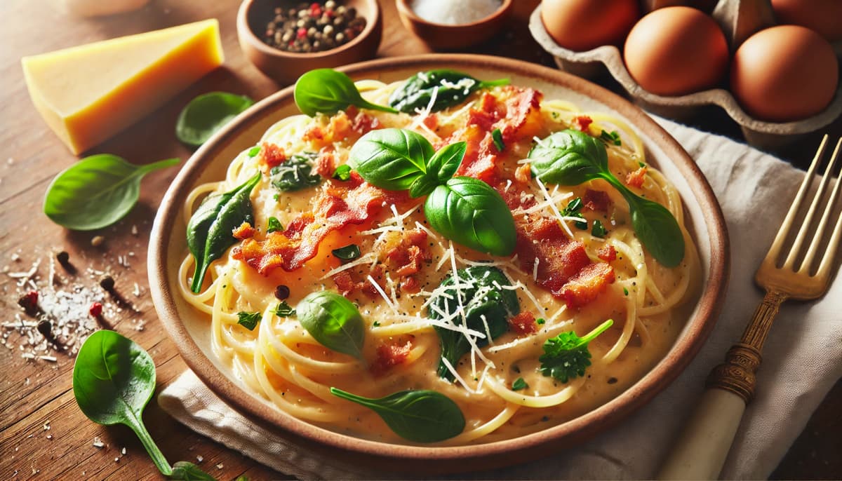 Bacon and Egg Spaghetti