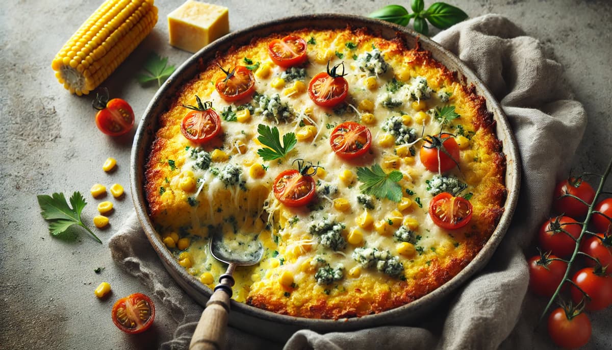 Creamy Corn and Polenta Bake