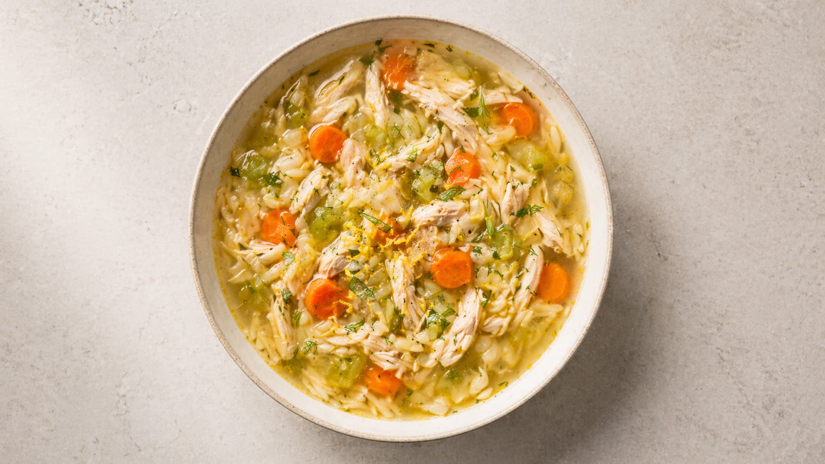 Lemon Chicken Orzo Soup