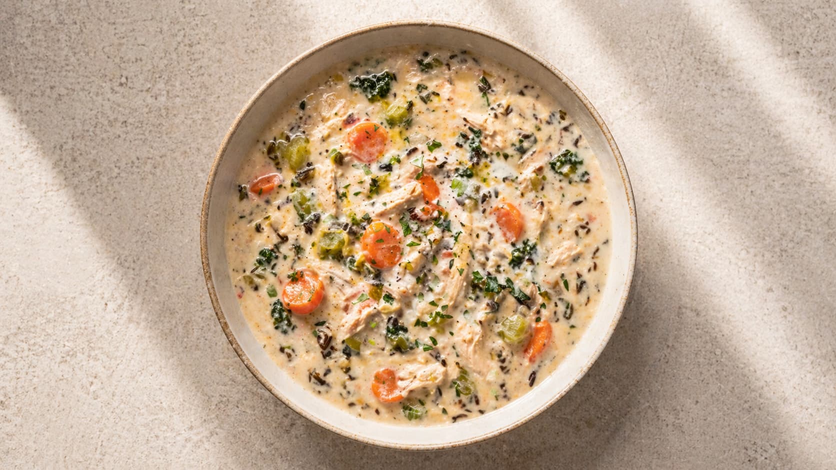 Instant Pot Creamy Chicken and Wild Rice Soup